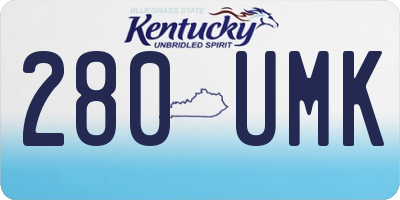KY license plate 280UMK