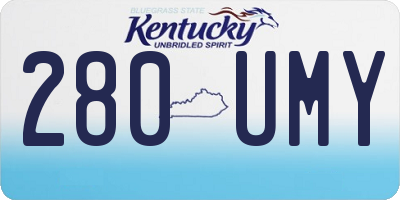 KY license plate 280UMY