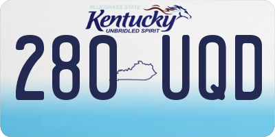 KY license plate 280UQD
