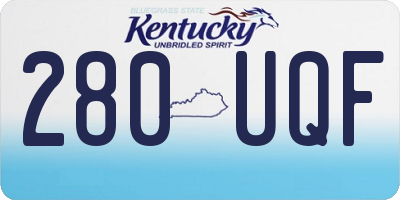 KY license plate 280UQF