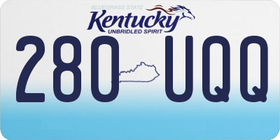 KY license plate 280UQQ