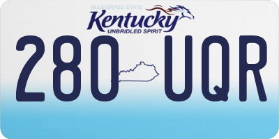 KY license plate 280UQR