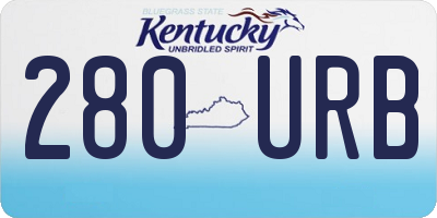 KY license plate 280URB