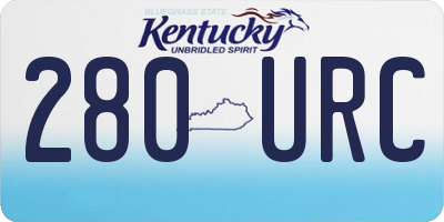 KY license plate 280URC
