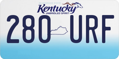 KY license plate 280URF