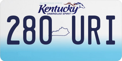 KY license plate 280URI