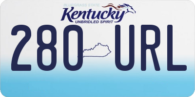 KY license plate 280URL