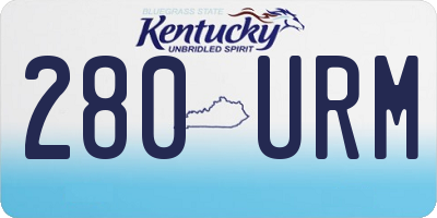 KY license plate 280URM