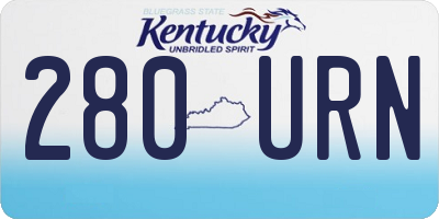 KY license plate 280URN