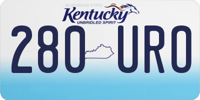 KY license plate 280URO