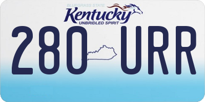KY license plate 280URR