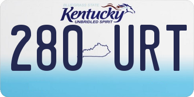 KY license plate 280URT