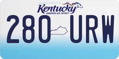 KY license plate 280URW