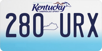 KY license plate 280URX