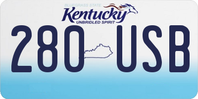 KY license plate 280USB