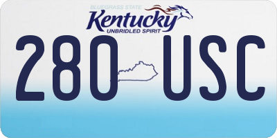 KY license plate 280USC