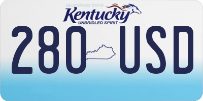 KY license plate 280USD