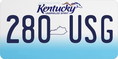 KY license plate 280USG
