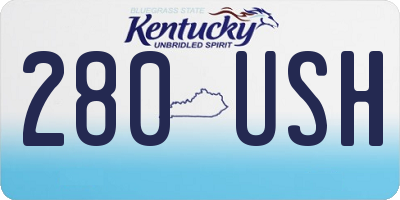 KY license plate 280USH