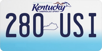 KY license plate 280USI
