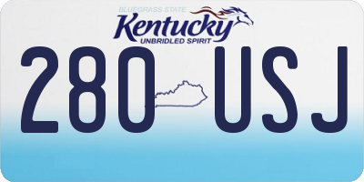 KY license plate 280USJ
