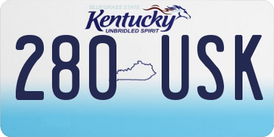 KY license plate 280USK