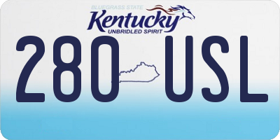 KY license plate 280USL