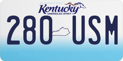 KY license plate 280USM