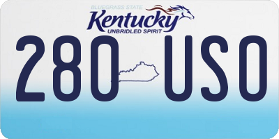 KY license plate 280USO