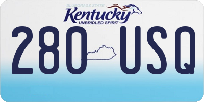 KY license plate 280USQ
