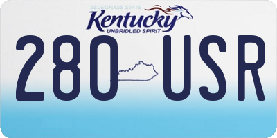 KY license plate 280USR