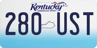 KY license plate 280UST