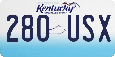 KY license plate 280USX