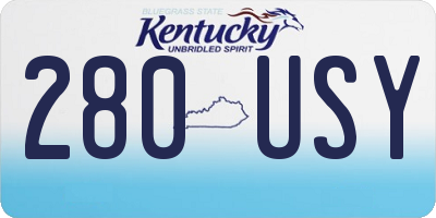 KY license plate 280USY
