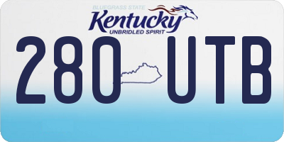 KY license plate 280UTB