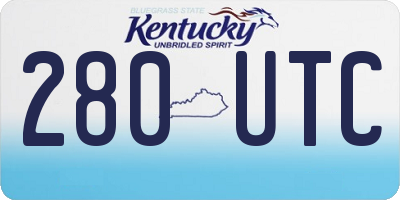 KY license plate 280UTC