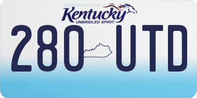 KY license plate 280UTD