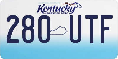 KY license plate 280UTF