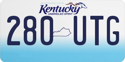 KY license plate 280UTG