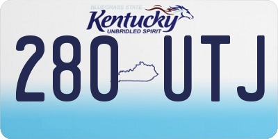 KY license plate 280UTJ