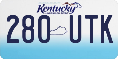 KY license plate 280UTK