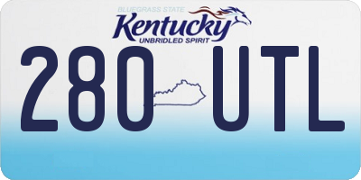 KY license plate 280UTL