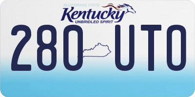 KY license plate 280UTO