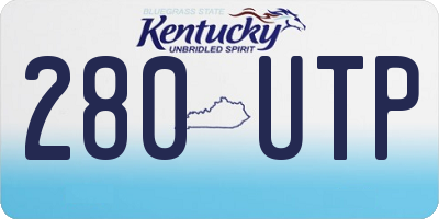 KY license plate 280UTP