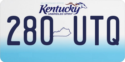KY license plate 280UTQ