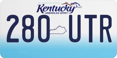 KY license plate 280UTR