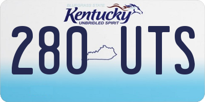 KY license plate 280UTS