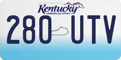 KY license plate 280UTV