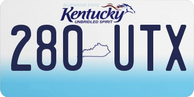 KY license plate 280UTX