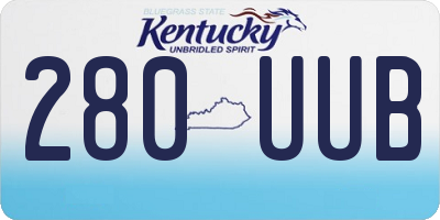 KY license plate 280UUB
